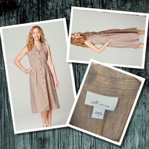 J. Jill Linen Pleated Shirtdress